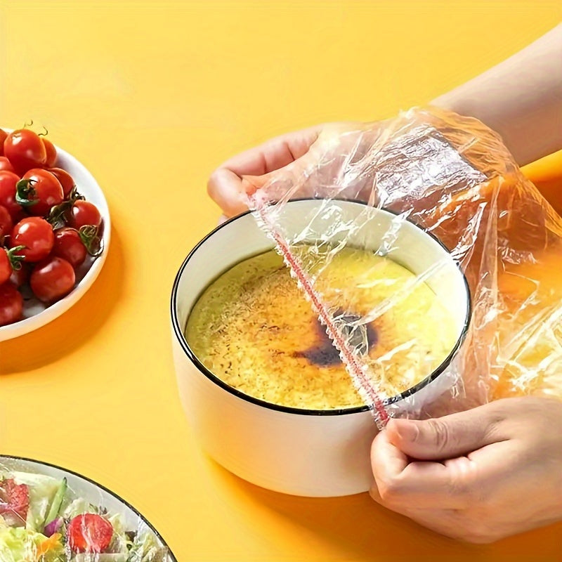 Food Wrap 300 Pieces Stretchable Plastic Cling Film for Food Storage and Preservation