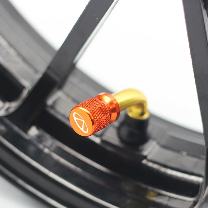 4 Pack 12mm Metal Wheel Valve Stem Caps Dustproof Leakproof Rubber Ring