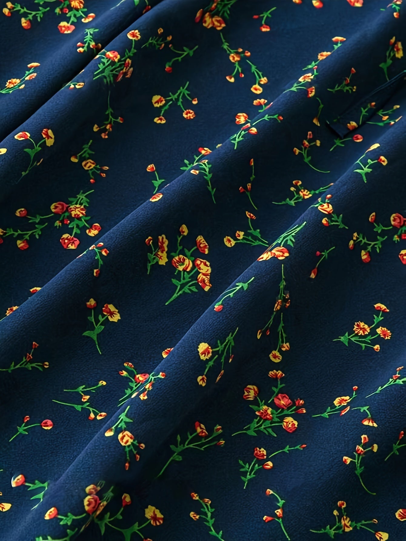 Blusa de talla grande con estampado floral y mangas largas, escote en V, primavera, verano, otoño