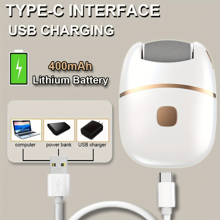 Rechargeable Electric Foot Grinder with Lithium Battery 2 Speeds Portable USB Charging Leather Polishing