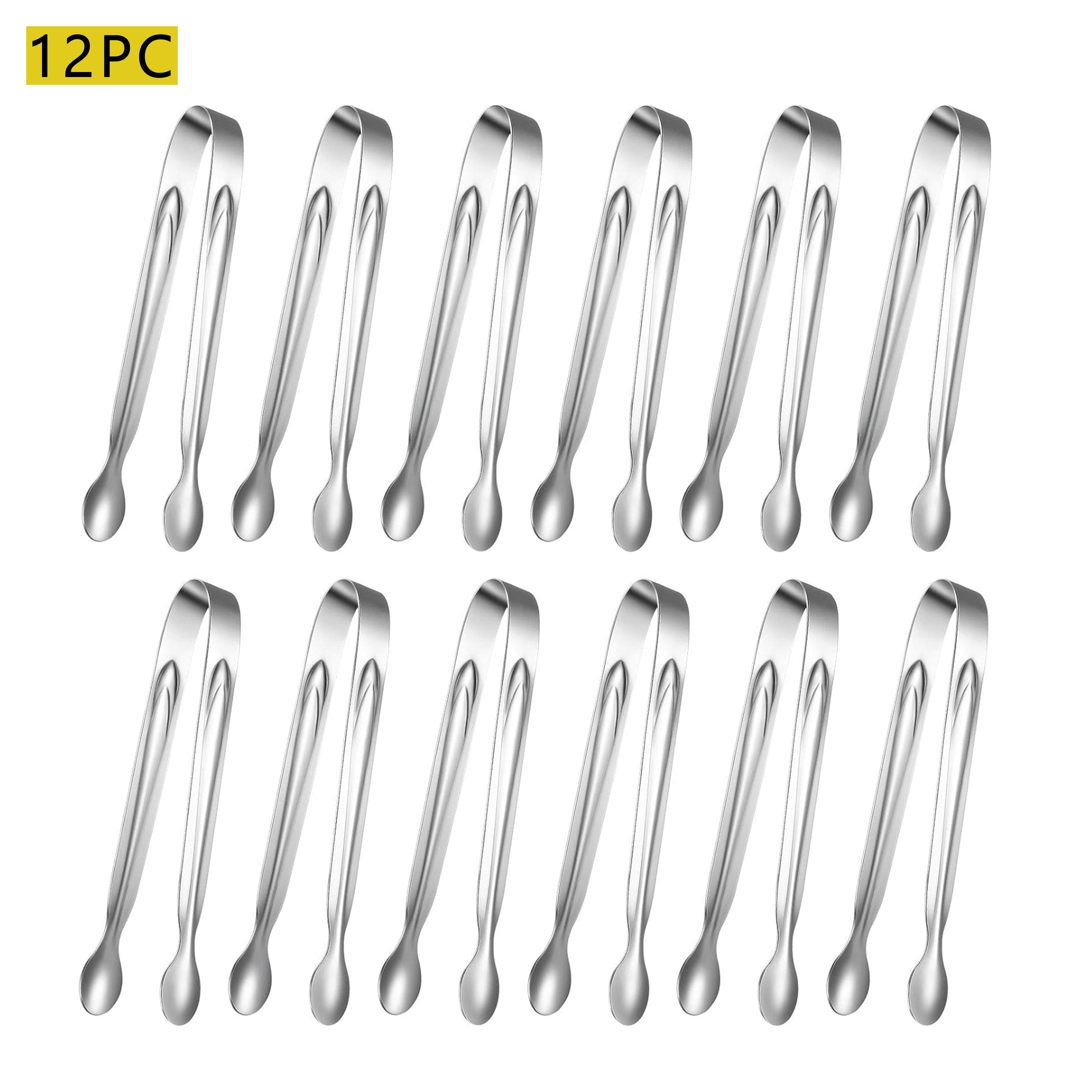 Stainless Steel Mini Tongs for Serving and Catering 10/12 Inch
