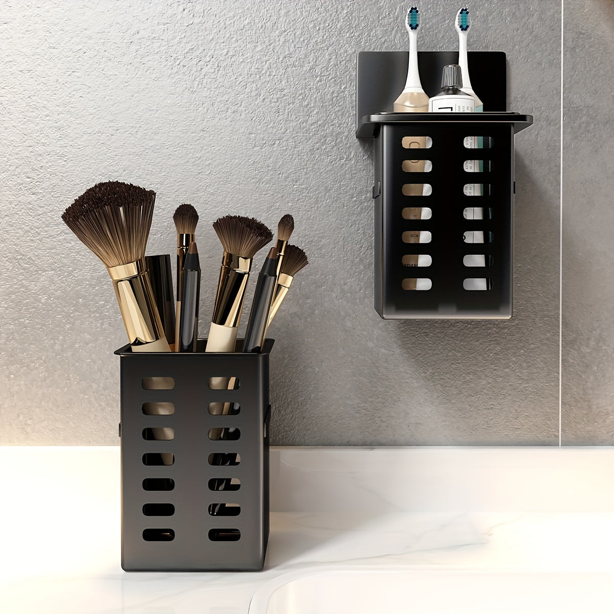 Wall-Mounted Bathroom Storage Box for Makeup and Personal Items