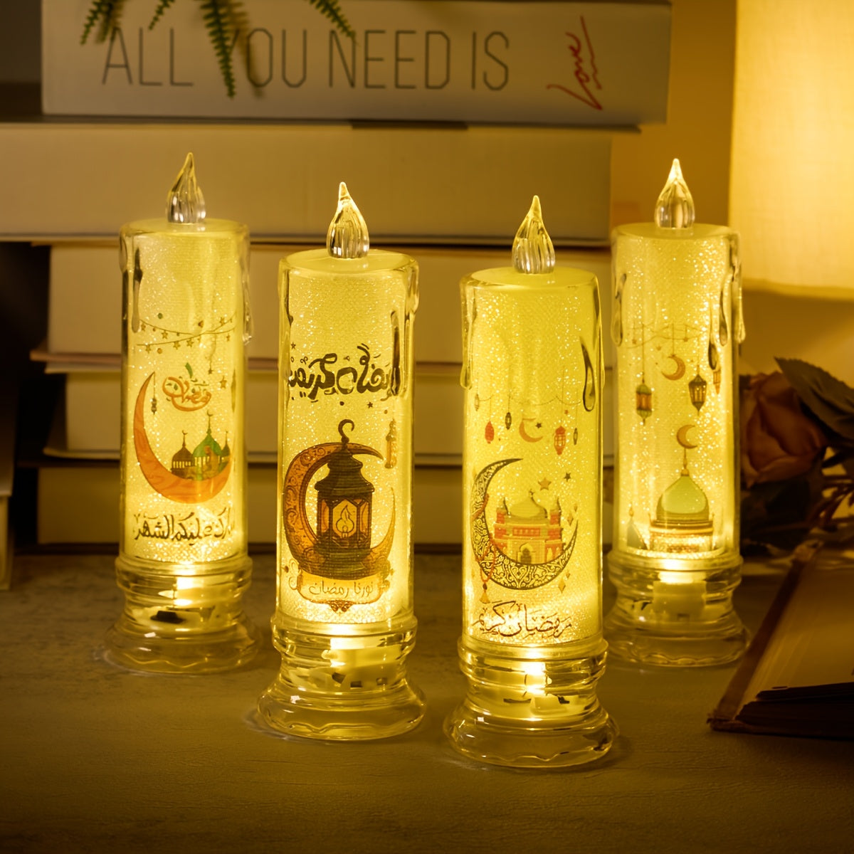 Ramazon bezaklari va bayram muhitini yaratish uchun batareyali LED sham, plastik materialdan tayyorlangan va tugma batareyasi bilan ishlaydi. Ramazon, yotoqxona, sahna rekvizitlari va bayram ta'minoti uchun ideal.