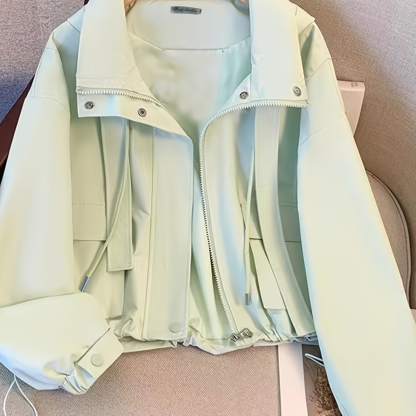 Women's Windbreaker Jacket Lightweight Polyester Casual Spring Fall 2024