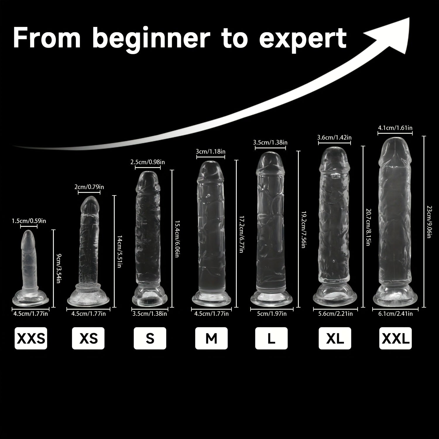 Unisex Silicone Hands-Free Dildo With Suction Cup Anal Plug Massager