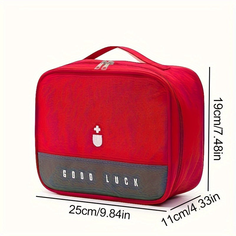 Nylon Medicine Organizer with Zipper for Travel and Home Storage for Couples