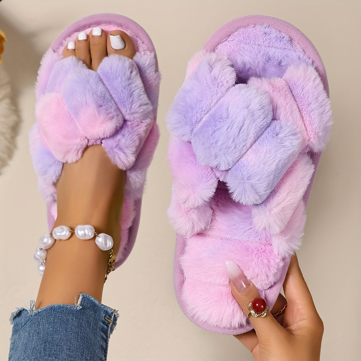 Ayollar uchun qulay va yumshoq ichki chanoq poyabzali, 5 rangda, sirpanmaydigan, issiq oyoq kiyim