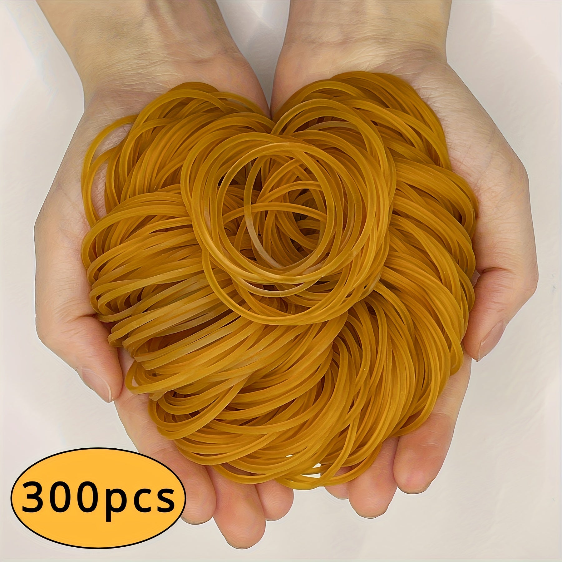 Yellow Rubber Bands 38mm Diameter Durable Natural Rubber Pack of 100 300 or 666