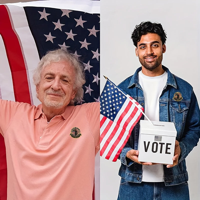 10-Pack Vintage Alloy Veteran Lapel Pins Military Commemorative Brooches Irregular Shapes