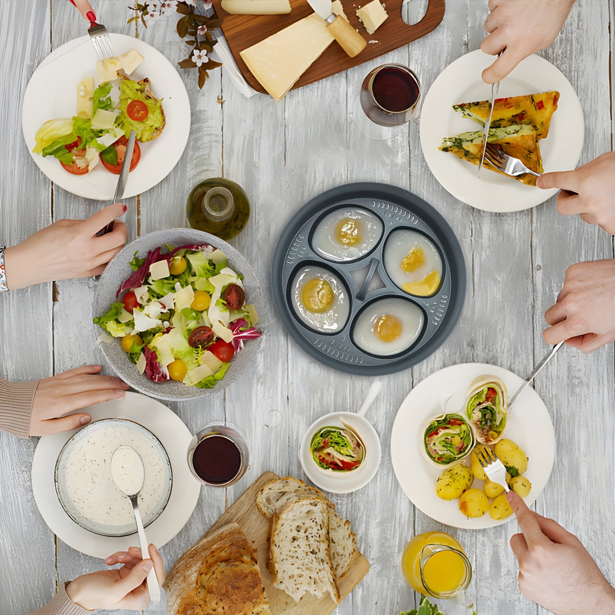 Egg Steamer 4-in-1 for TM5 TM6 Models Food-Grade PP PFOA-Free Dishwasher Safe Black