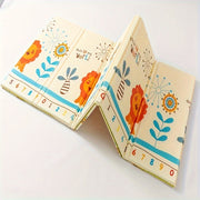 Large Reversible Baby Playmat with Animal and Nature Design Non-Toxic Easy to Clean for Ages 0-3