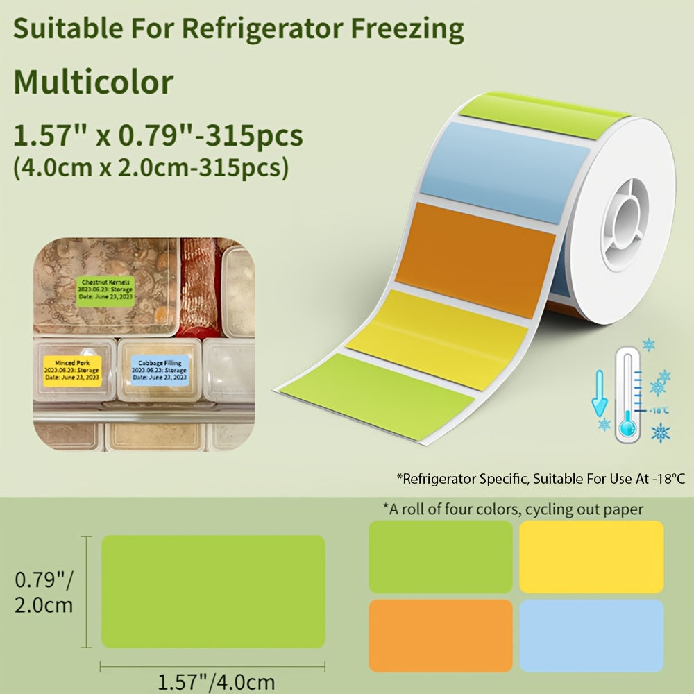Waterproof Oil-Proof Freezer Label Stickers Thermal Paper for Kitchen Storage