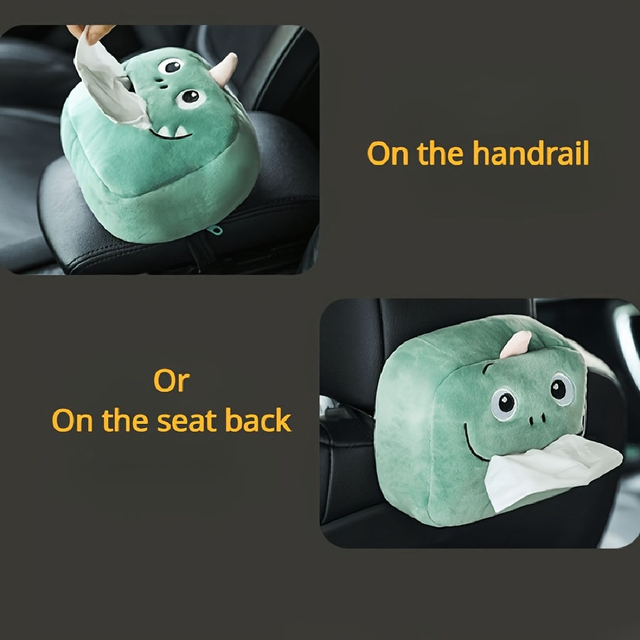 Bolalar uchun yumshoq multfilm hayvonlari to'plami qog'oz qutisi, avtomobil o'rindig'i orqasiga osib qo'yiladigan tashkilotchi