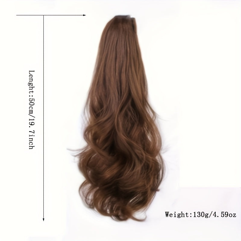 Synthetic Ponytail Extension with Long Curly Waves Claw Clip for Women