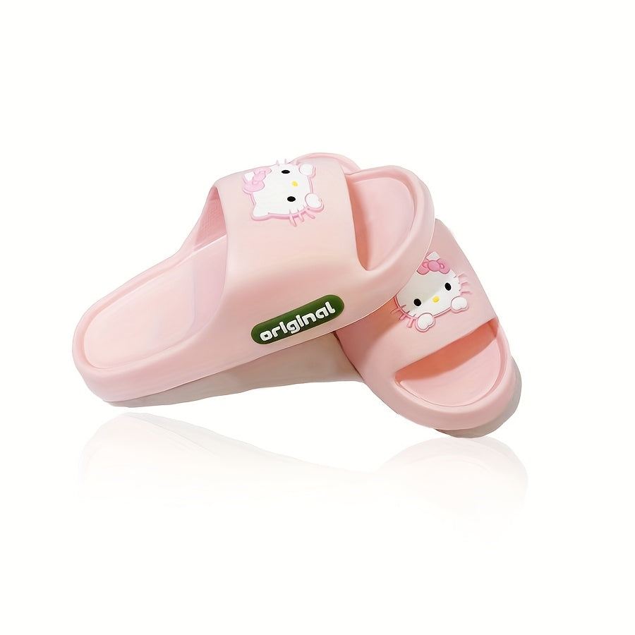 Women's EVA Slippers Indoor Outdoor House Shoes Black Red Bow Casual Footwear