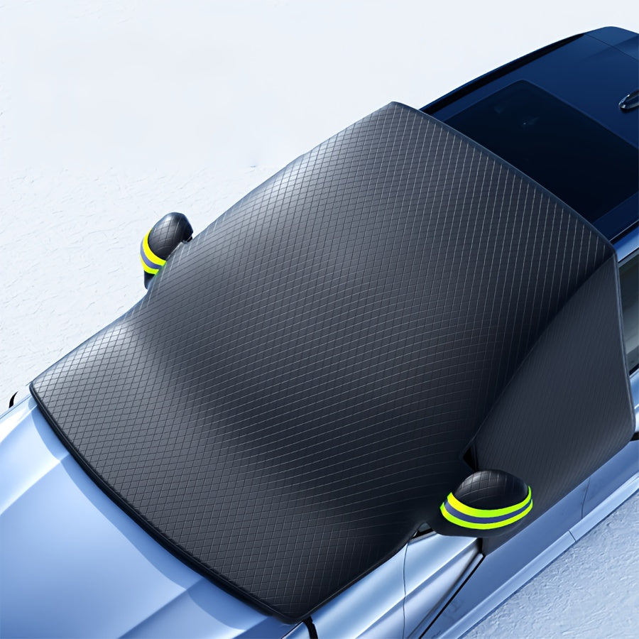 Mustahkam polyester qoplama avtomobil shisha oynasini qor va muzdan himoya qiladi, ko'pchilik transport vositalariga mos keladi.