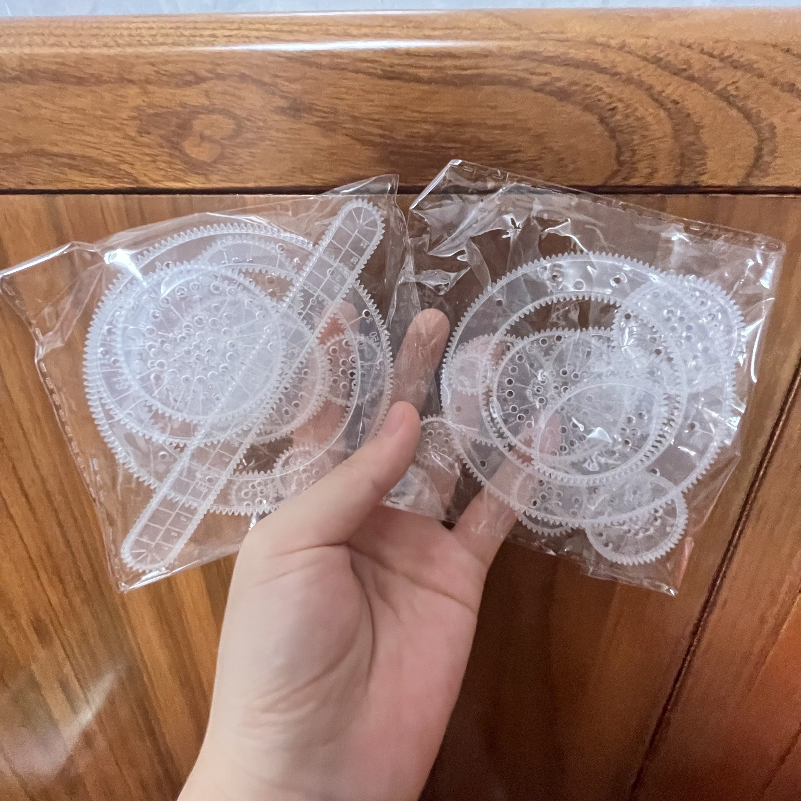 22-Piece Plastic Drawing Template Ruler Set for Patterns Curves Gears Educational Accessories