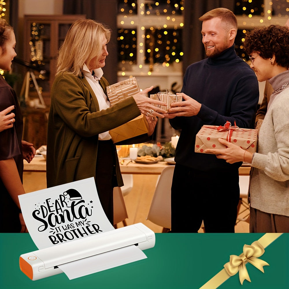 Portable Thermal Printer A4 Monochrome Wireless Rechargeable Label Printer