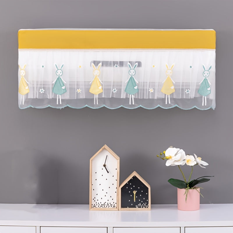 Universal Non-Electric Air Conditioner Dust Cover with Wind Blocking Curtain for Bedroom