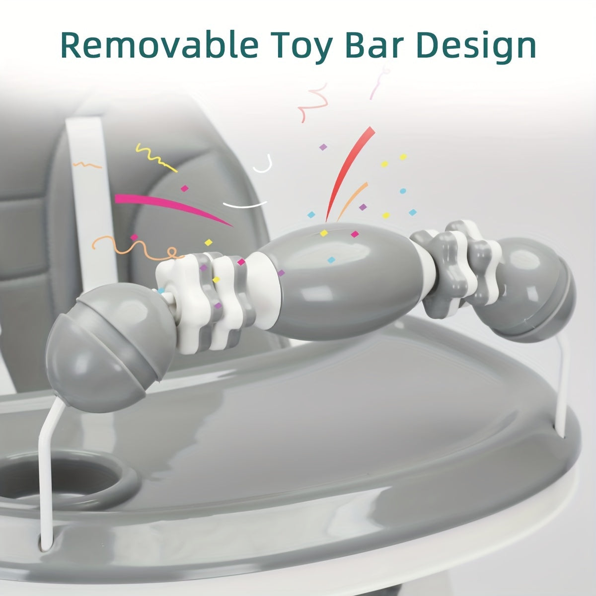 Children's Adjustable High Chair with Table and Food Plate for Toddlers