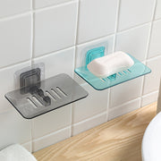 Wall-Mounted Soap Dish with Drainage Adhesive Bathroom Organizer