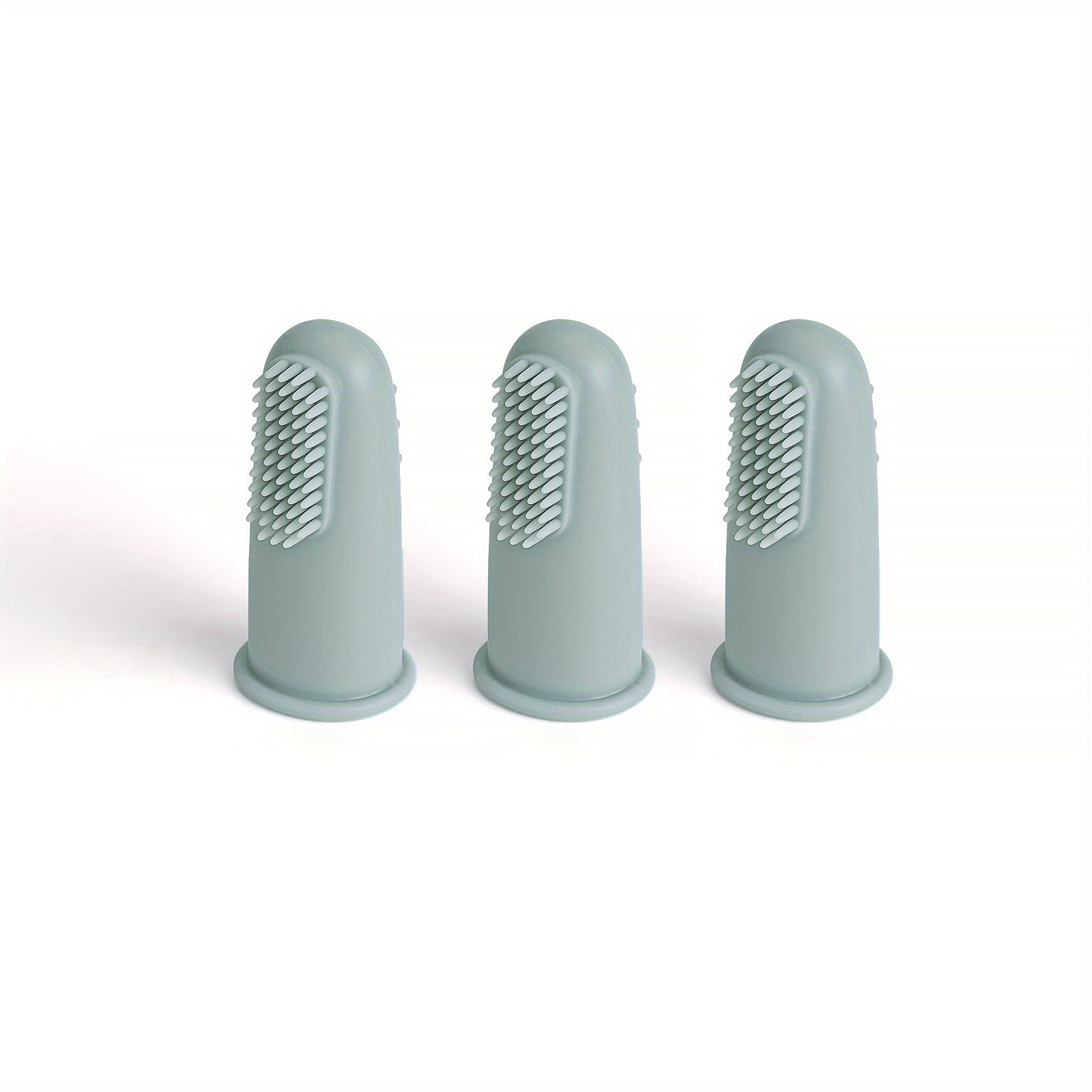 Silicone Kids Toothbrush Set for Youngsters 3 Pack Soft Toothbrushes for Children Ages 3 Plus