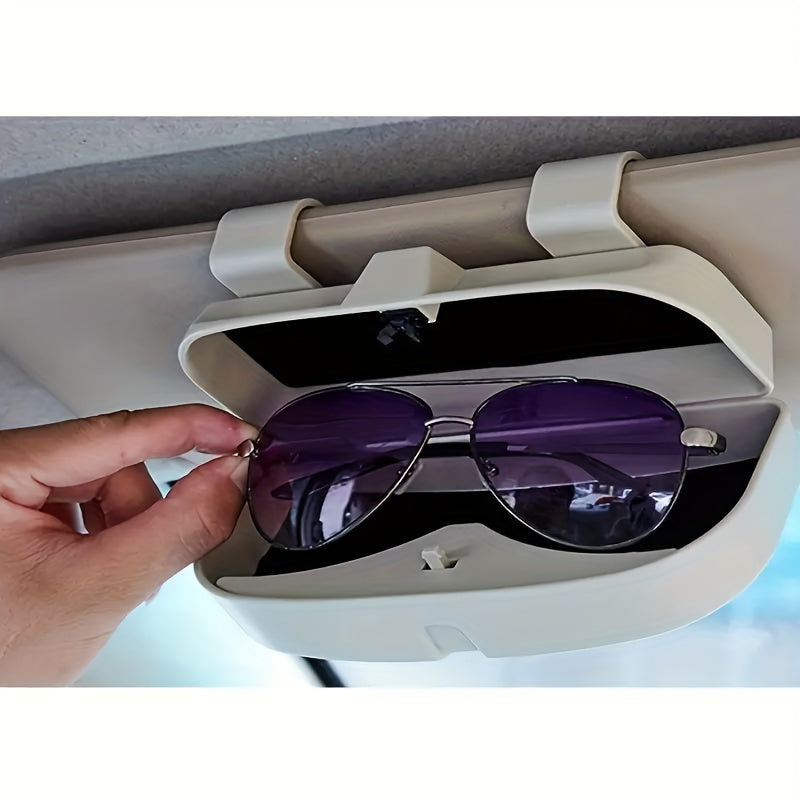 Car Glasses Holder No-Drill Sun Visor Storage Case for Vehicles