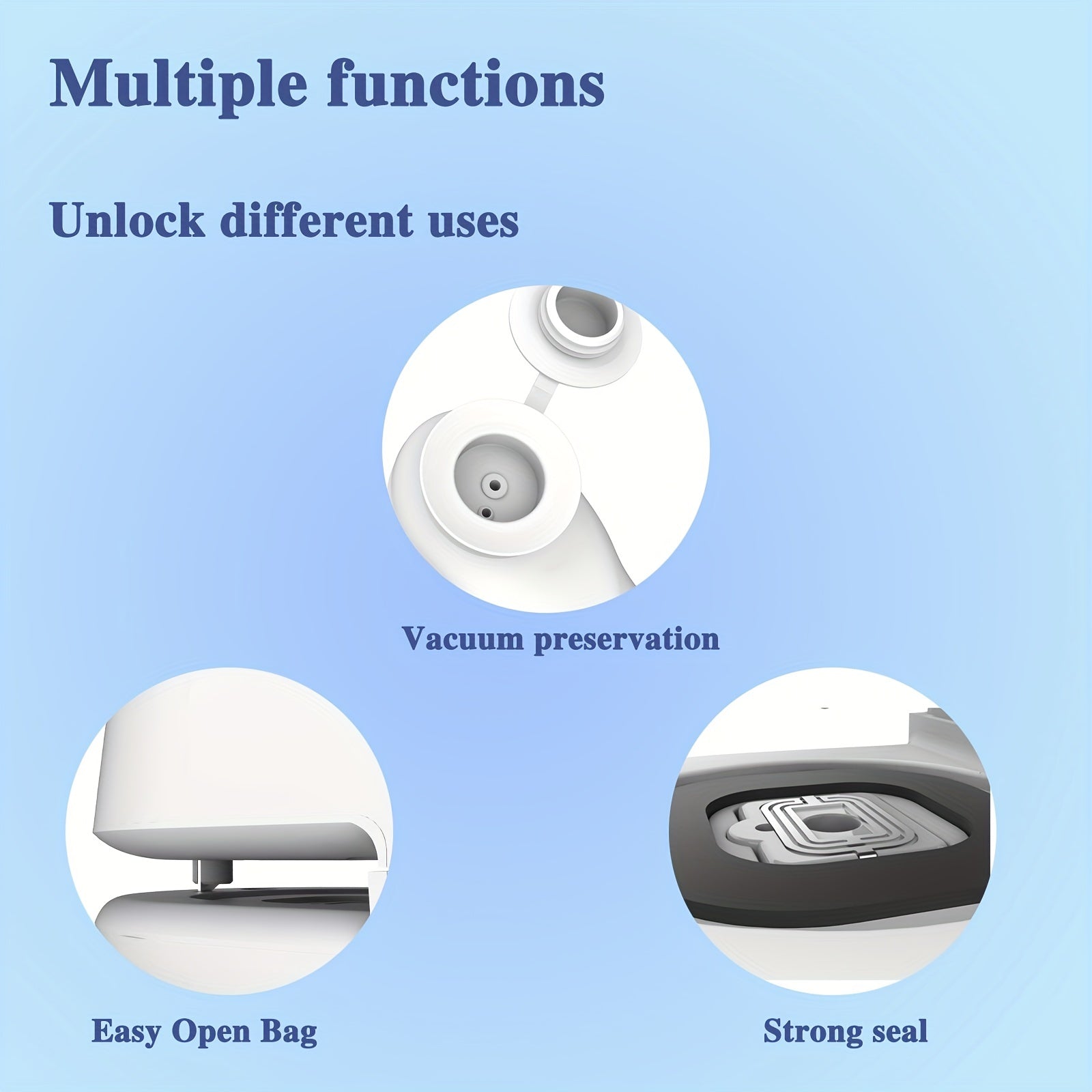 DINGDIAN Qo‘l bilan ishlovchi vakuum yopishtiruvchi mashina, kesgich bilan, 3-in-1 Elektr portativ mini sumkalar yopishtiruvchi, oziq-ovqat va atıştırmalıklarni saqlash uchun.