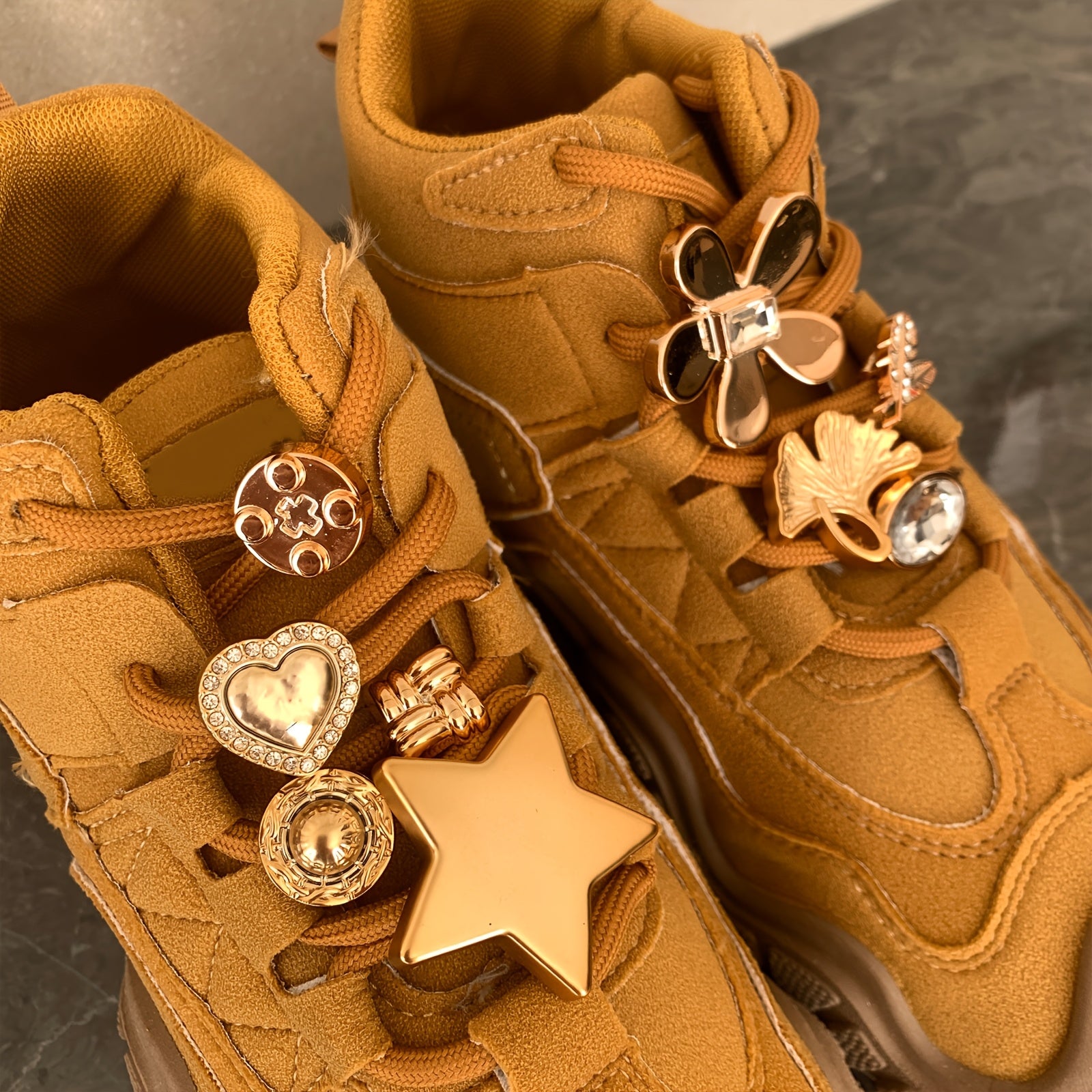 Women's Shoe Charms 9 Pcs Detachable Shoelace Clips Sneakers & Boots Accessories