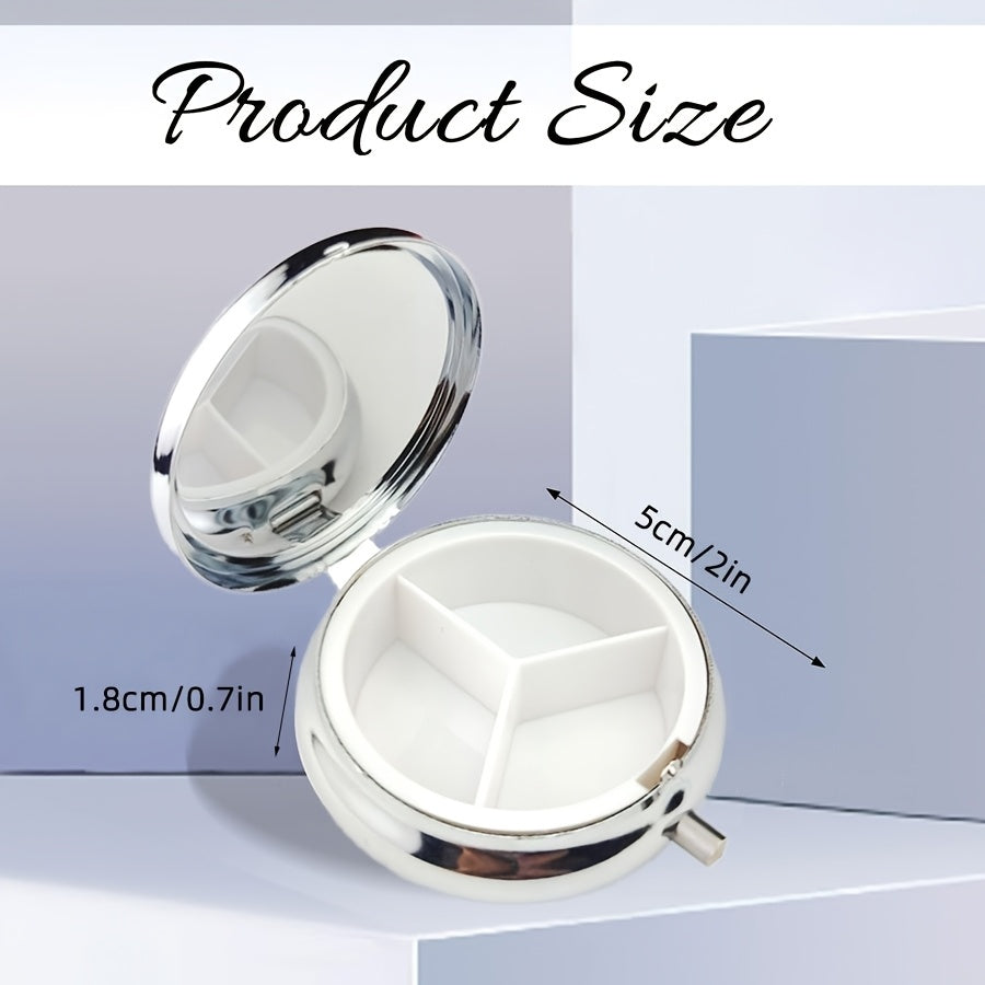 Women Butterfly Fairy Pill Box 3 Compartment Portable Travel Medicine Organizer