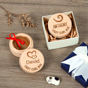Personalized Wooden Keepsake Box for Baby's First Haircut and Memories