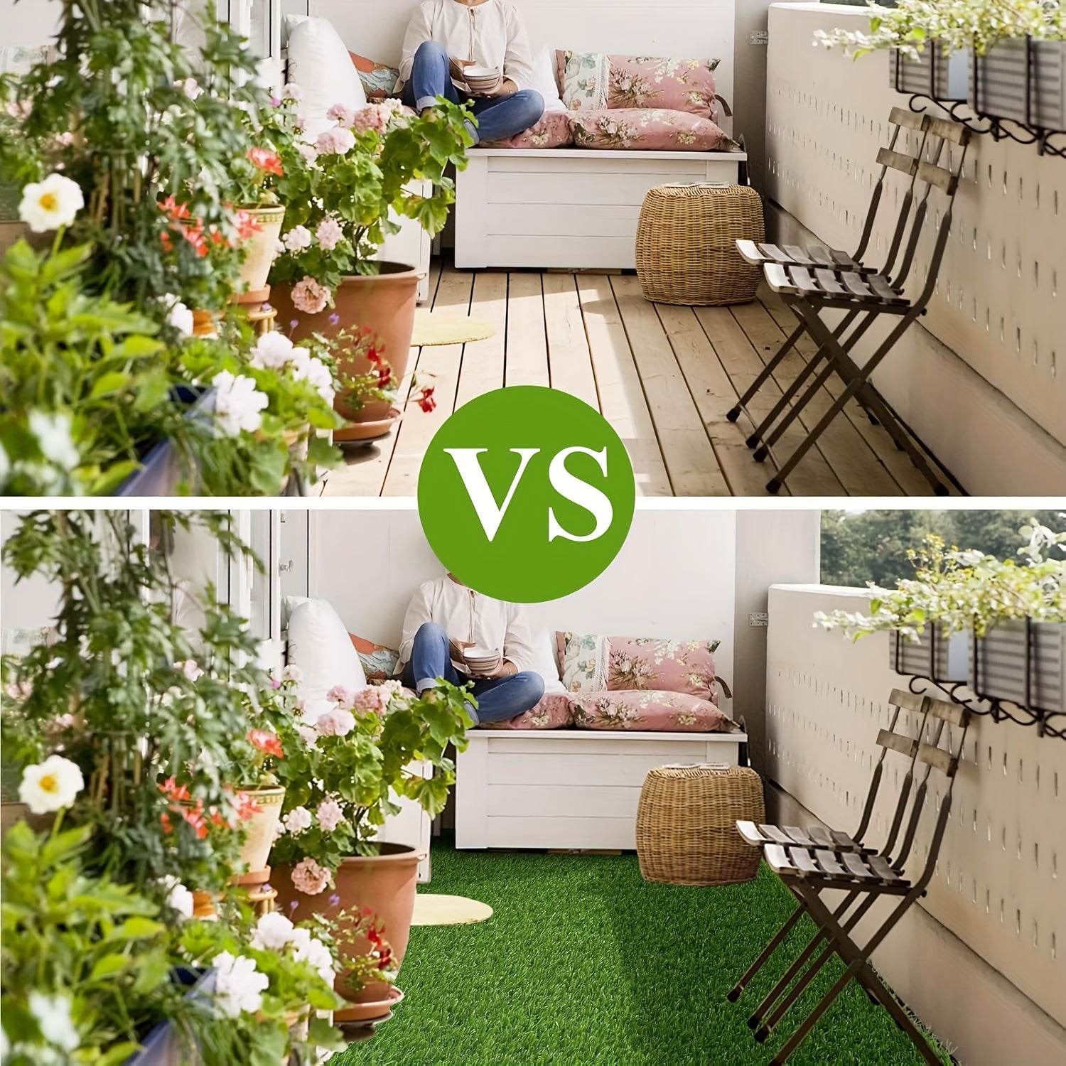 Artificial Grass Turf 10mm Dense Pet-Friendly Indoor Outdoor Green Carpet for Garden Playground