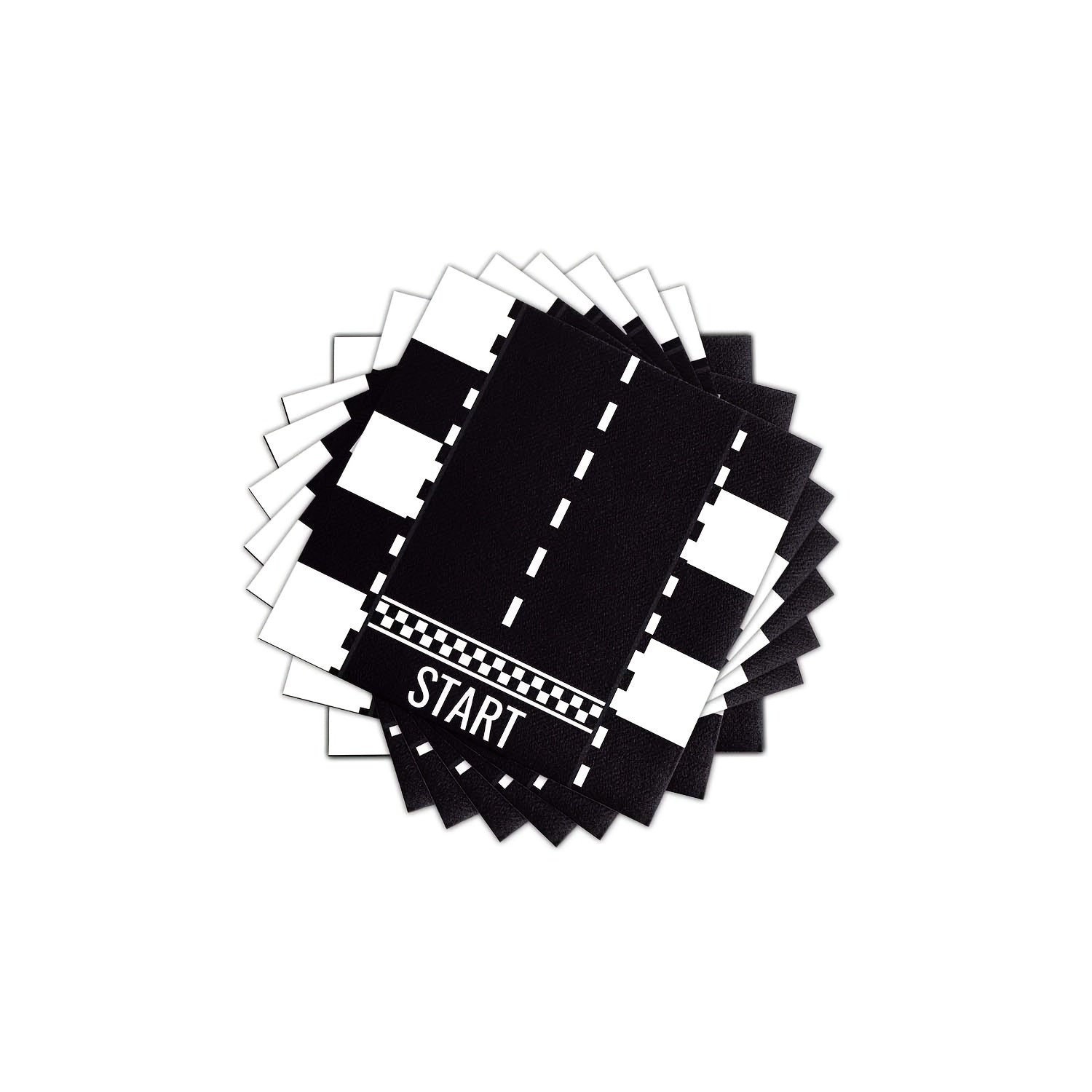20 Pack Racing Car Themed Party Napkins Black White Checkered Flag 2-Ply