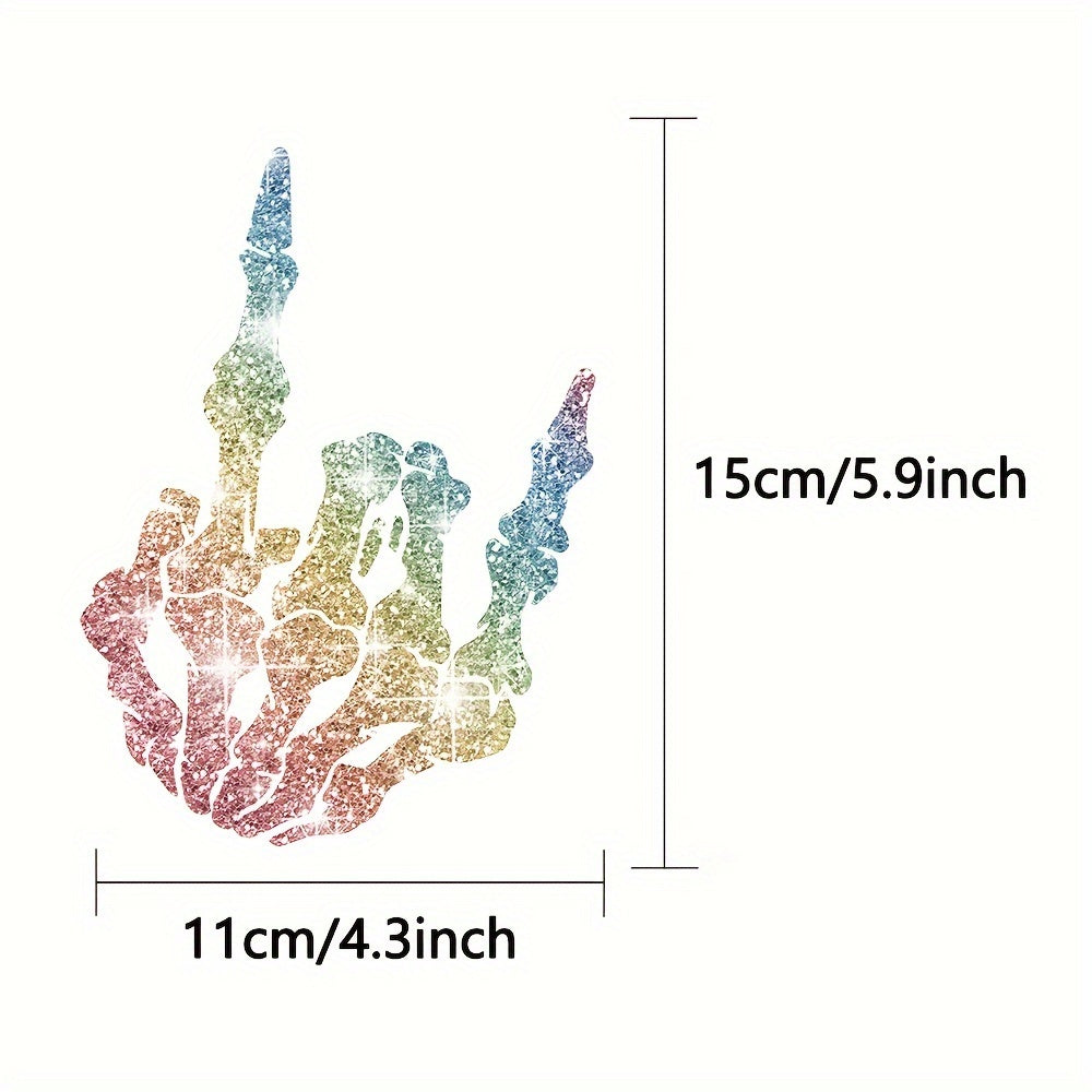 Car Skull Rock Sticker Decal Bling Motorcycle Window Car Laptop Decor