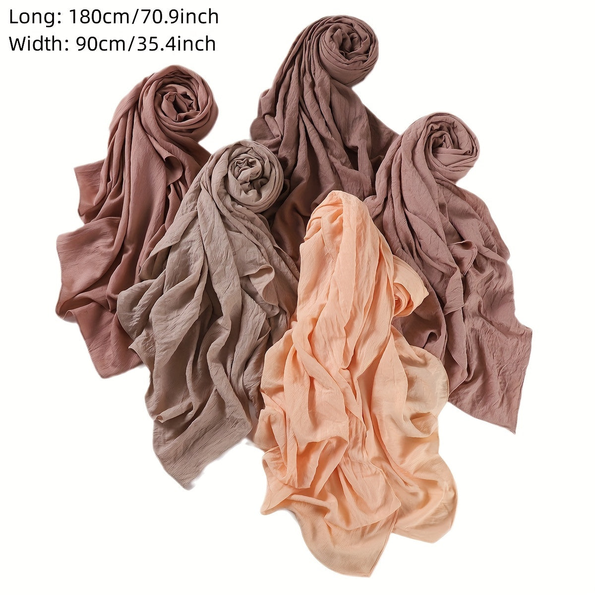 Women's Long Scarf Hijab Breathable Stretchable Solid Color Sun Protection