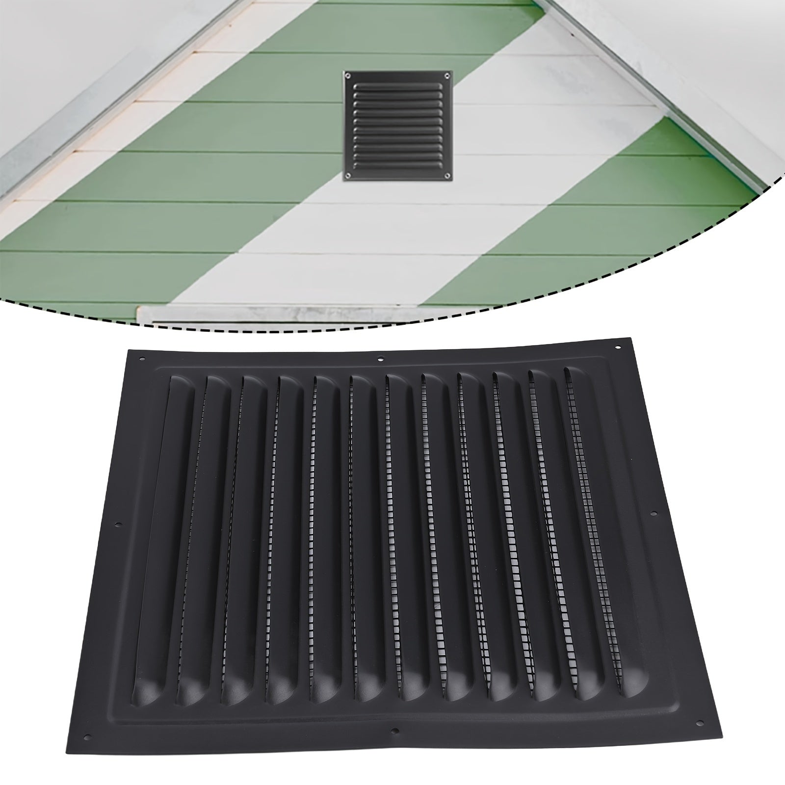 Aluminum Vent Cover 25.4x25.4 cm HVAC Air Circulation Louvered Shutter