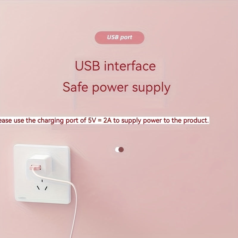 Calienta tazas de café USB rosa con 3 configuraciones de temperatura para hogar y oficina