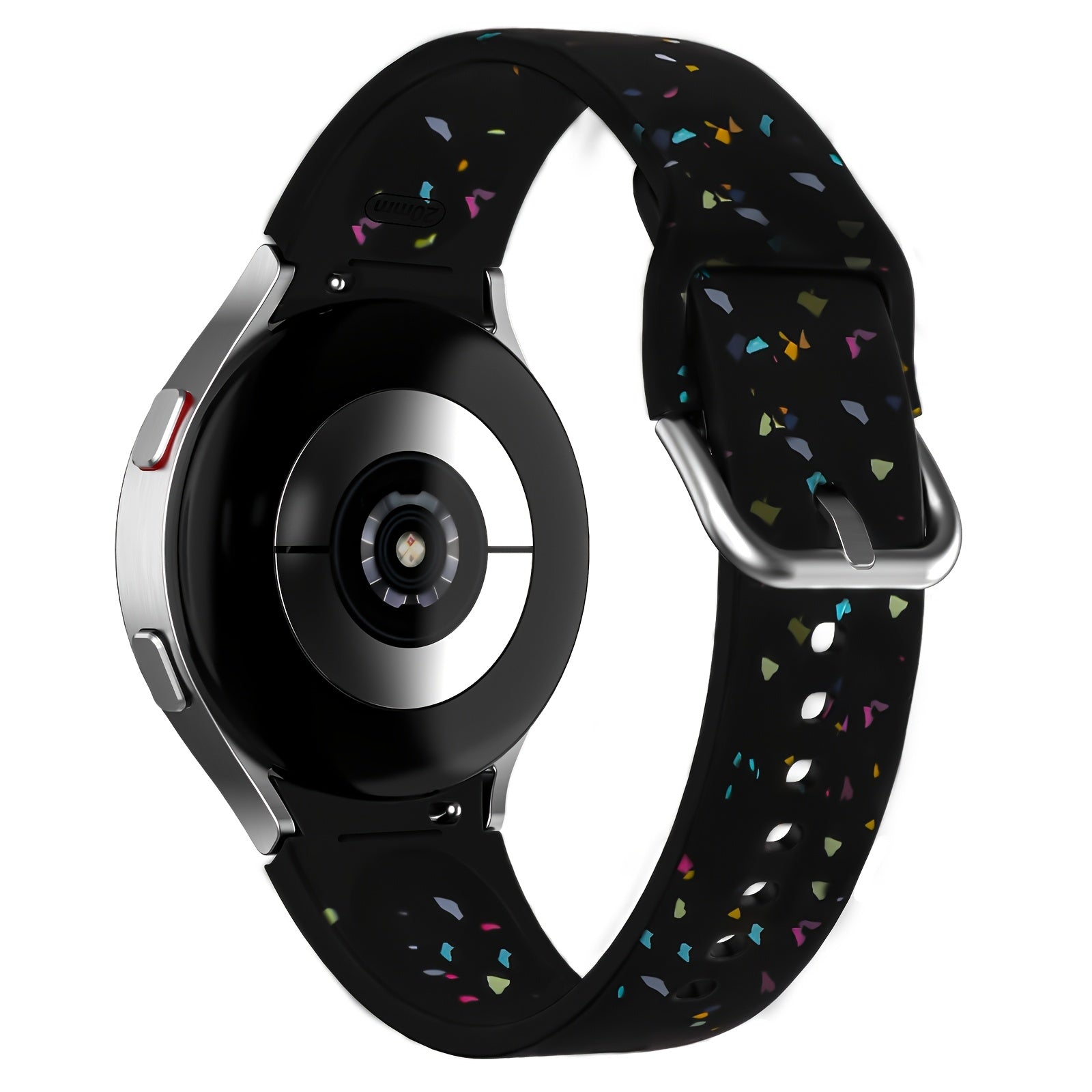 Samsung Galaxy Watch 4/5/6 uchun rang-barang silikon bilaguzuk, sozlanadigan kamar, erkaklar va ayollar uchun