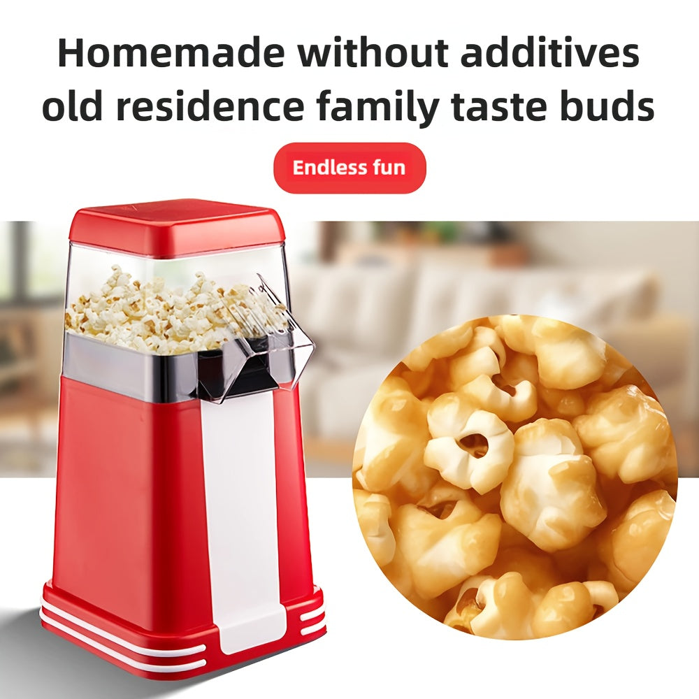 Mini máquina de palomitas de maíz de diseño compacto y gran capacidad para uso doméstico, electrodoméstico fácil de usar