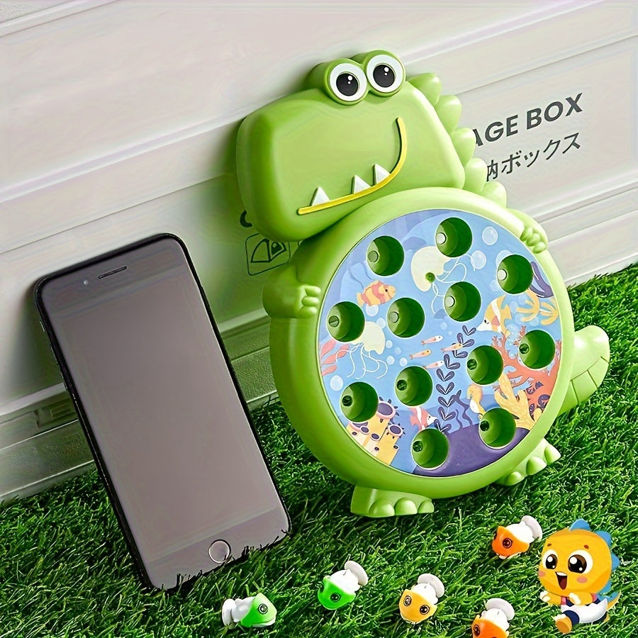 Educational Dinosaur Fishing Game Set for Kids Green Blue Interactive Toy