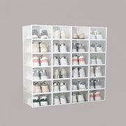 12 Pack Clear Plastic Shoe Storage Bins for Sneakers and Shoes Dustproof Moistureproof Space-Saving Organizer