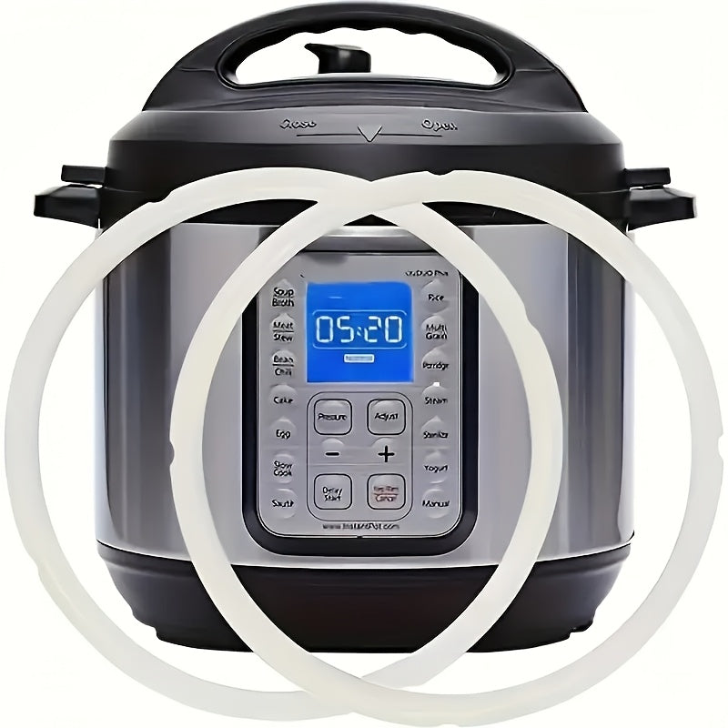 6/5Qt bosim pishirgichlari uchun mo'ljallangan ikki oziq-ovqat darajasidagi silikon muhrlash halqalari, bu bardoshli muhrlar tozalash uchun oson va xavfsiz, sog'lom pishirishni ta'minlaydi.