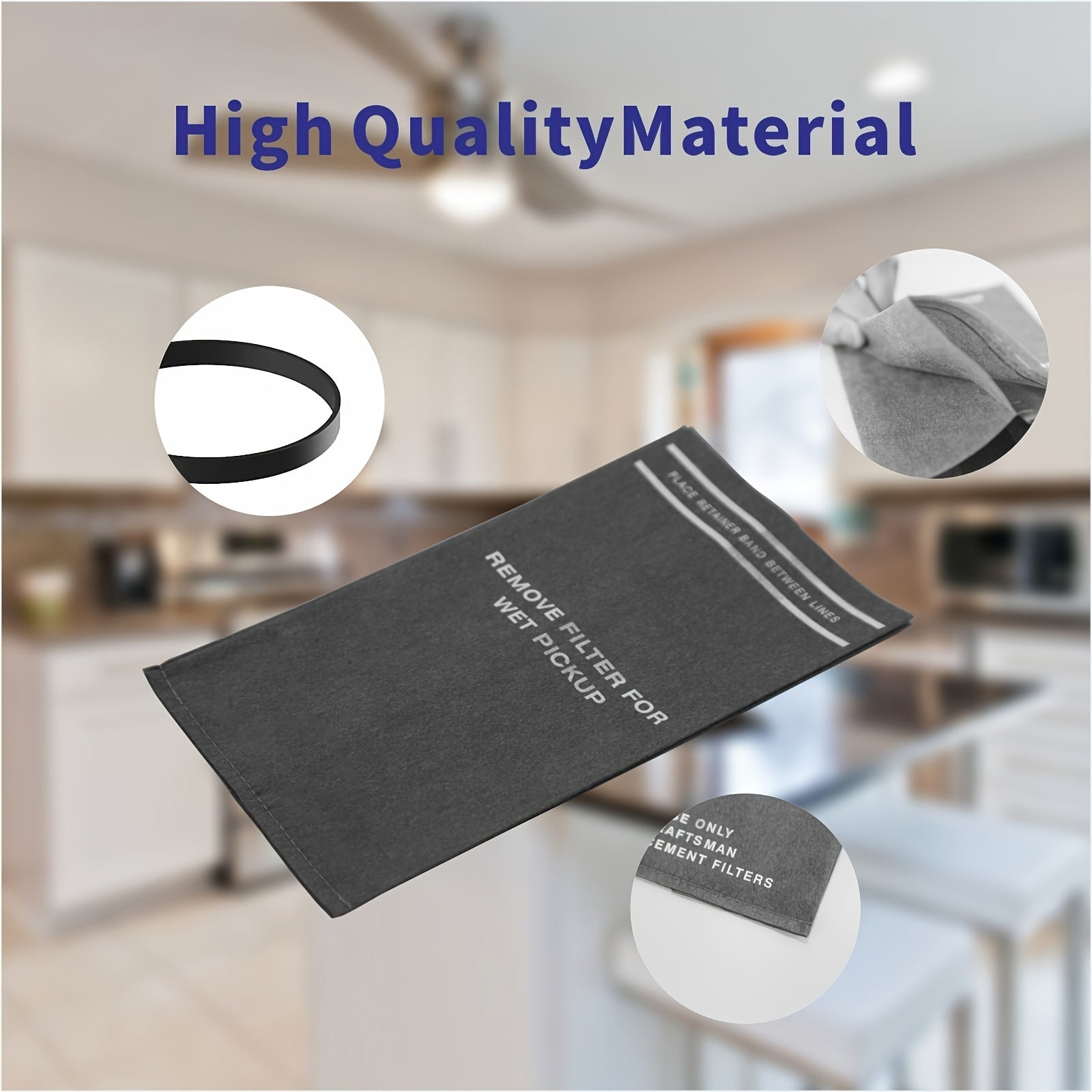 Craftsman Shop Vac Chang Mat Filtr Sumkalari - 8 ta to'plam, 9.46 L - Ko'pchilik Powerhead Chekkalariga mos kelishi uchun mo'ljallangan, Qism raqami #9-38737/CMXZVBE38737