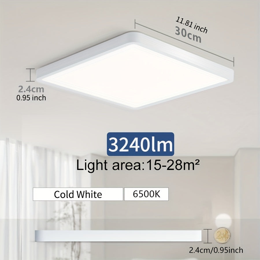 Modern Nordic LED Ceiling Light 24W 36W Ultrathin Square Indoor Living Room Bedroom