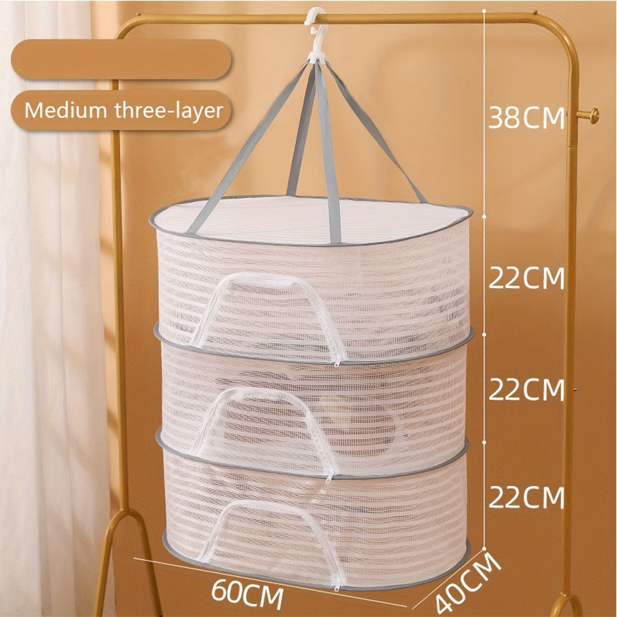 Складная сетчатая сушилка для рыбы, овощей, фруктов, одежды, компактная, устойчивая к насекомым