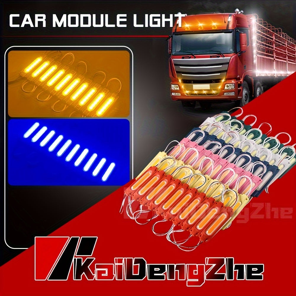 10PCS Módulos de luces LED COB para camión y coche DC12V 24V luces de advertencia laterales