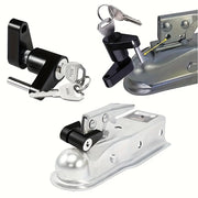 Heavy-Duty Zinc Alloy Trailer Coupler Lock 1/4 Inch Pin Anti-Theft for RVs Trucks Boats White Cylinder Options