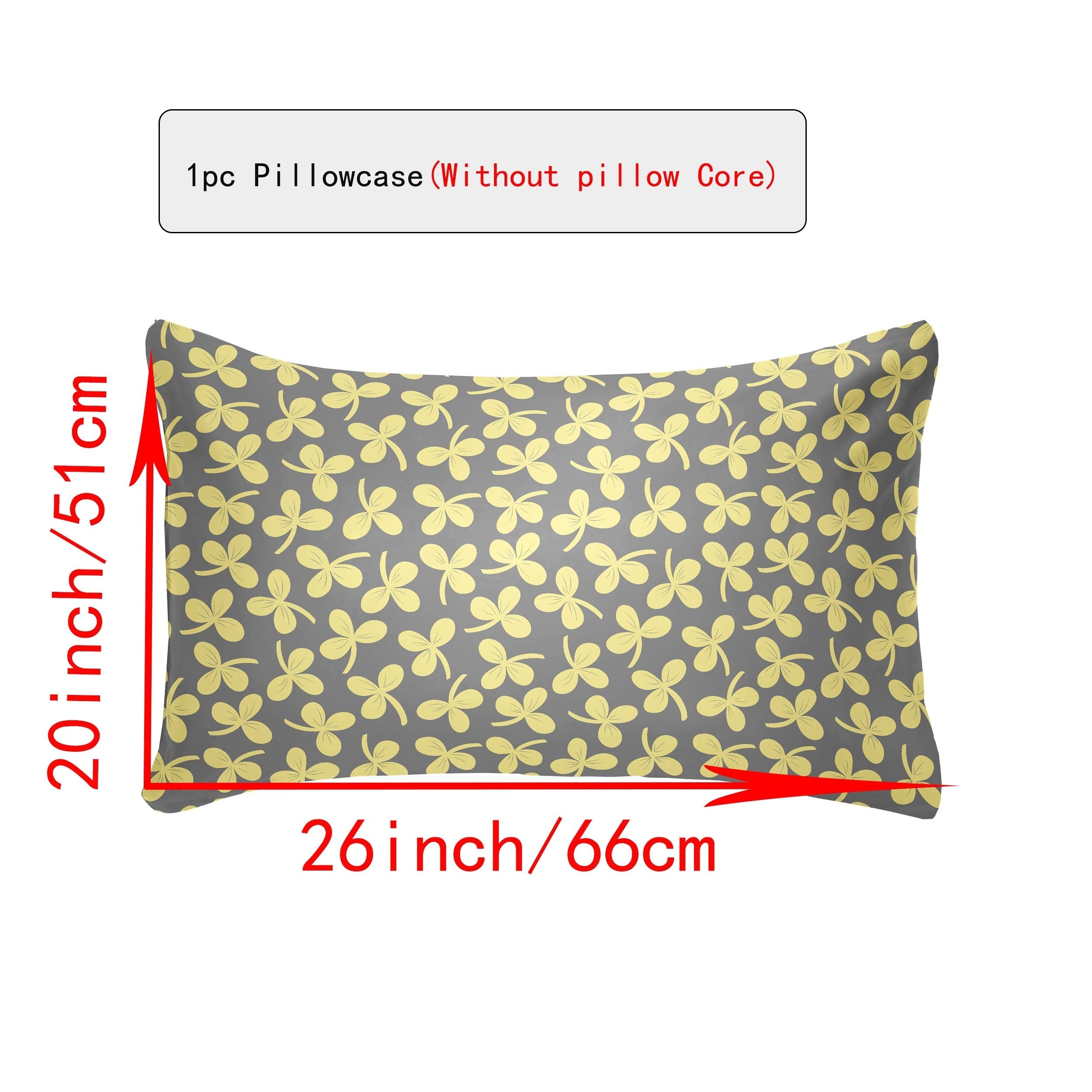 Breathable Pillowcase with Envelope Closure in Multiple Sizes and Floral Patterns