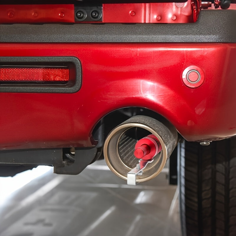 Universal Car Exhaust Pipe XL Red Aluminum High-Performance Automotive Accessory