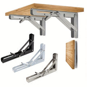 Heavy Duty Folding Shelf Brackets Wall Mounted Stainless Steel for Bench Table